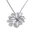 Flower necklace in gold-plated stainless steel.