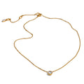 Cubic zirconia geometric necklace in gold-plated stainless steel with cubic zirconia.