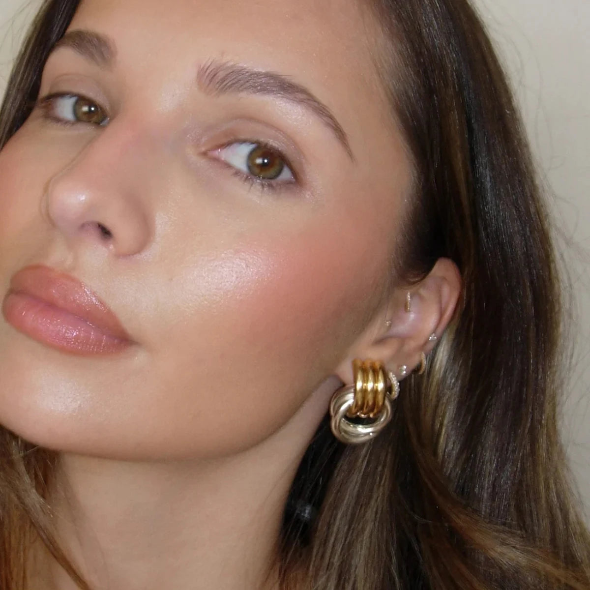 Ocean Shell Hoop Earrings — Stainless Steel · PS056