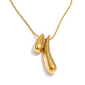 Geometric necklace in gold-plated stainless steel.