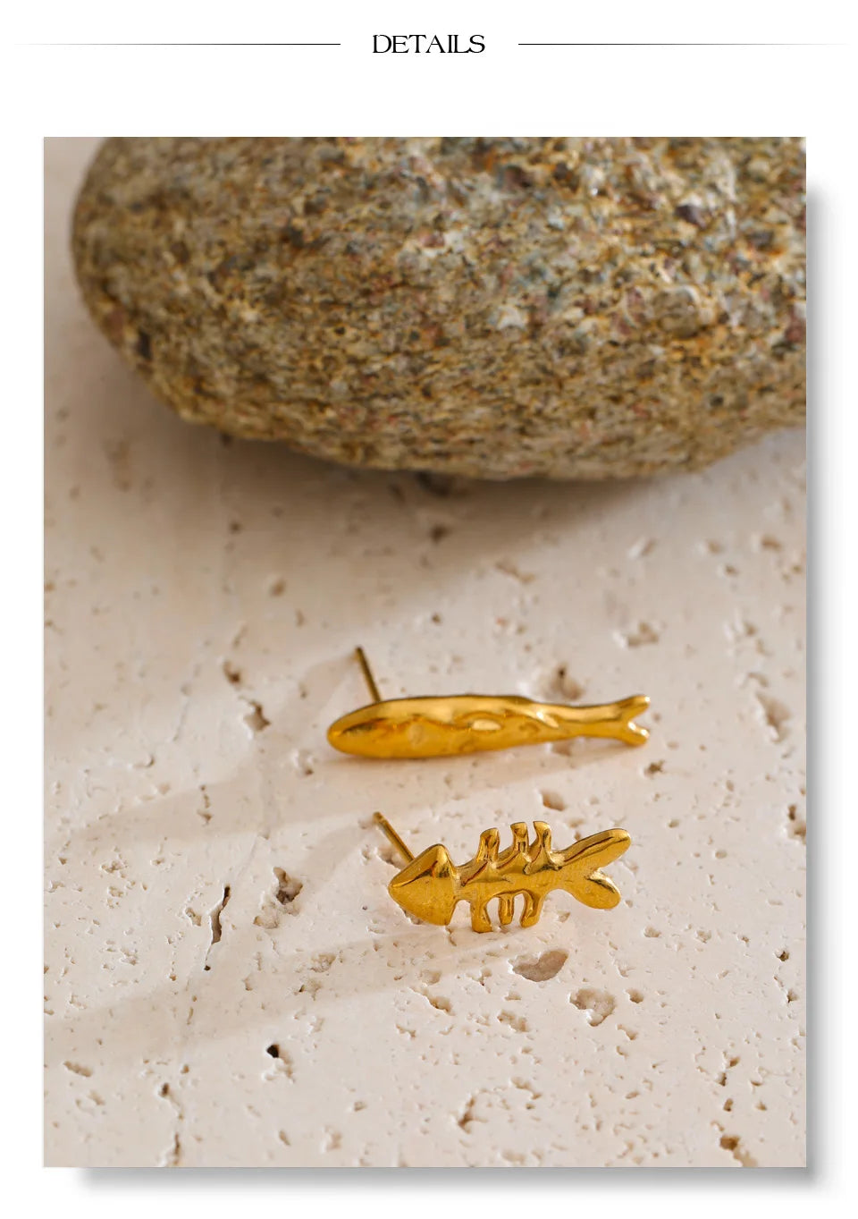 Geometric Earrings — Gold-Plated Stainless Steel · PS1549