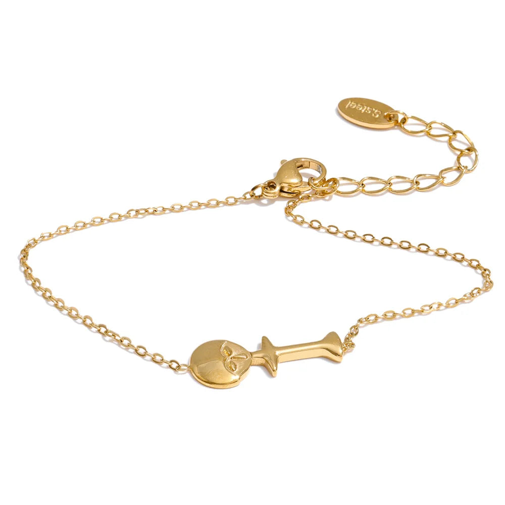 Geometric Bracelet — Gold-Plated Stainless Steel · PS1245