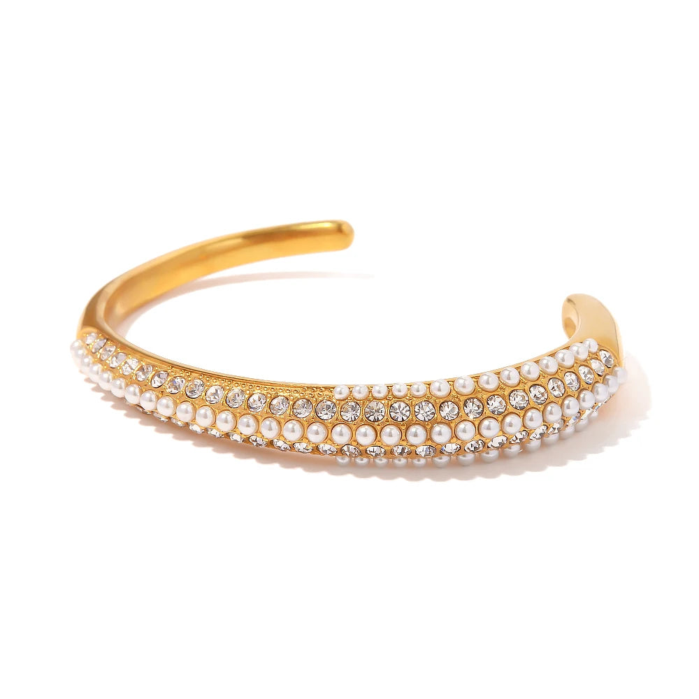 Wide Cuff Open Bracelet — Stainless Steel · PS380