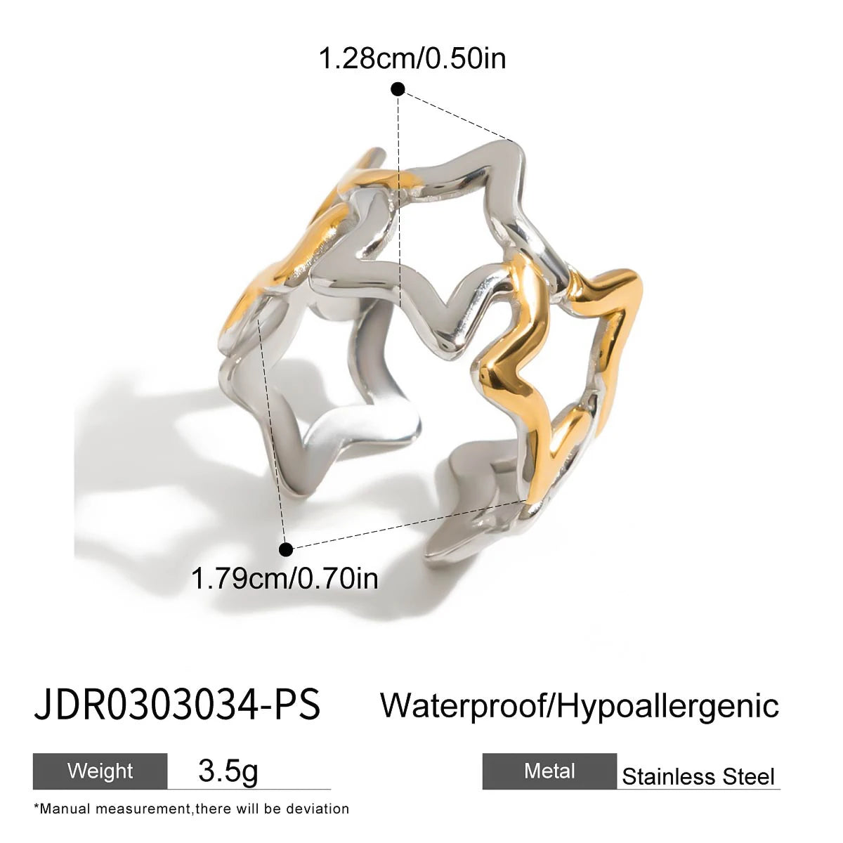 Star Ring Stack — Stainless Steel