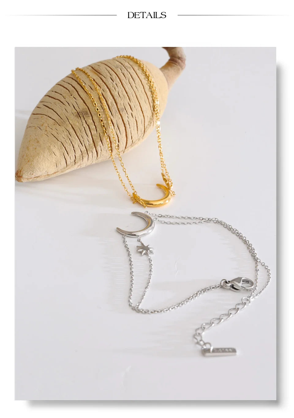Moon Sun Chain Bracelet — Gold-Plated Stainless Steel · PS1073