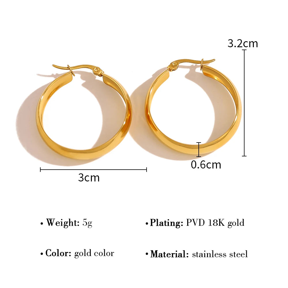 Hoop Earrings Vintage — 316L Stainless Steel · PS417