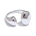 Minimalist geometric ring in gold-plated stainless steel.