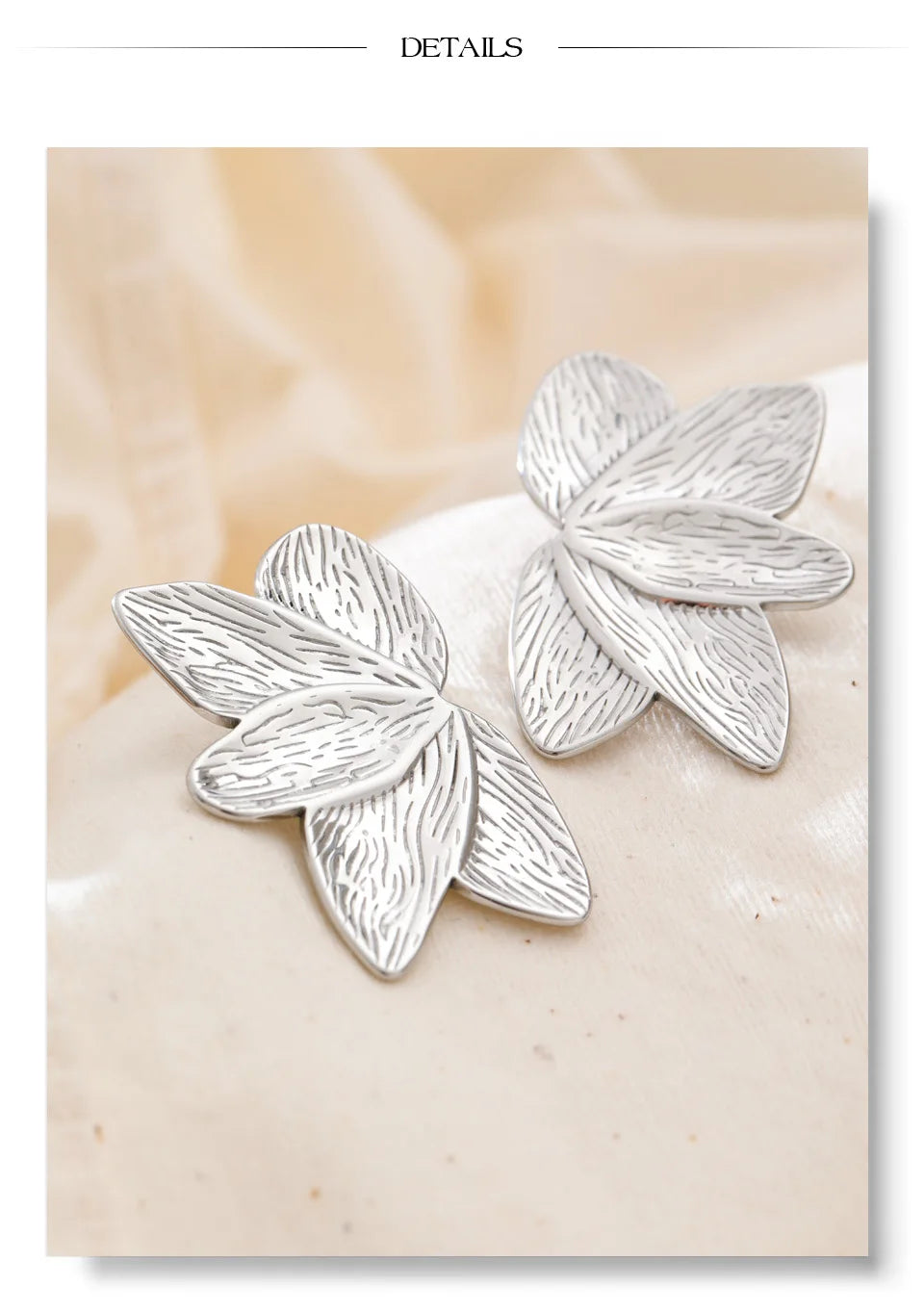 Flower Earrings — Gold-Plated Stainless Steel · PS1717