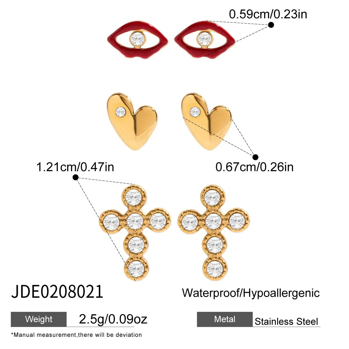Bagel Stud Earrings — Stainless Steel · PS112