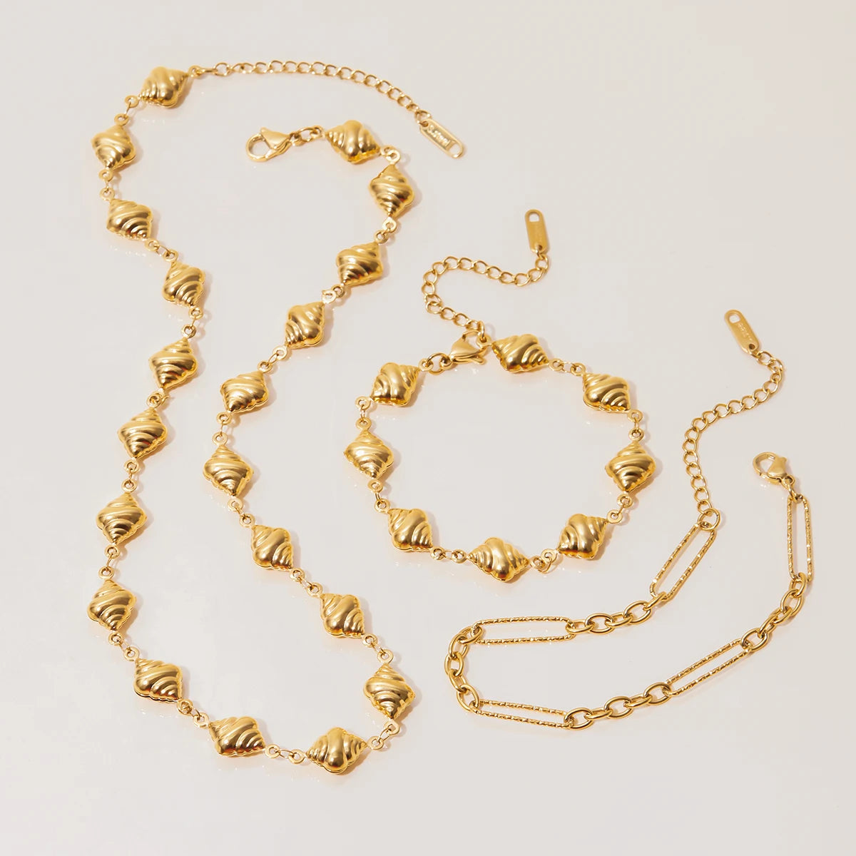 Leaf Chain Bracelet — Stainless Steel · PS039