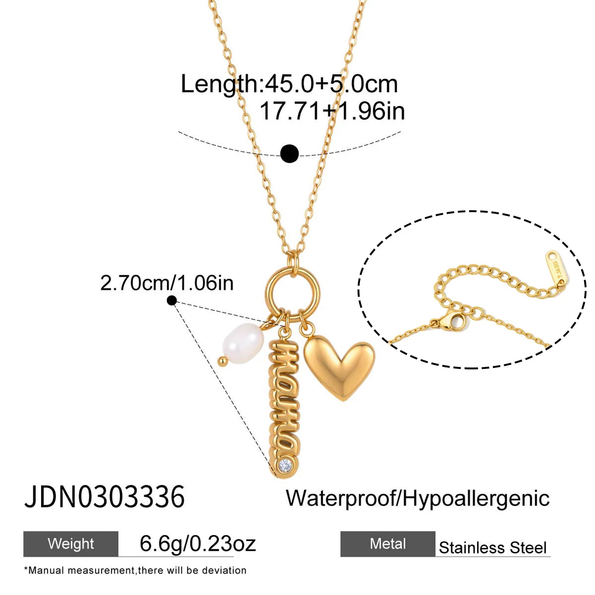 Mom Heart Pendant Necklace — Stainless Steel · PS327