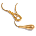 Geometric chain necklace in gold-plated 316L stainless steel.
