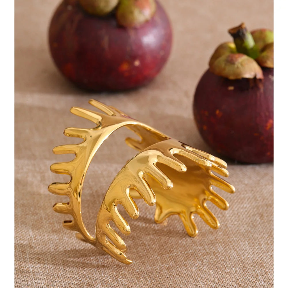 Geometric Bracelet — Gold-Plated Stainless Steel · PS962