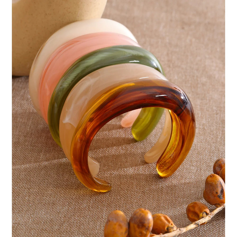 Resin Acrylic Geometric Bracelet — Resin with Acrylic · PA67