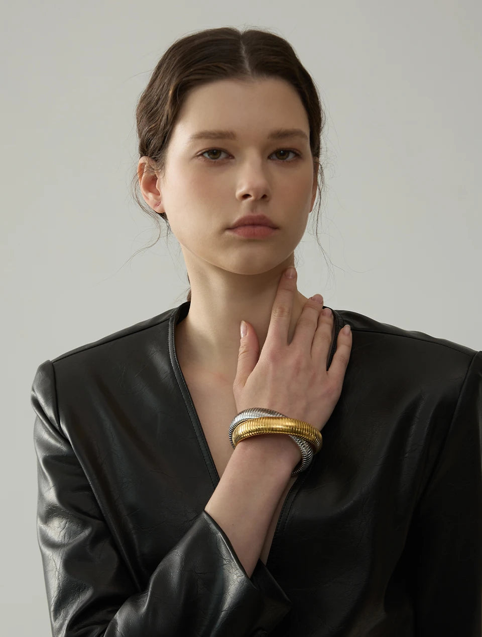Geometric Bracelet — Gold-Plated Stainless Steel · PS1829