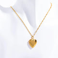 Stainless steel heart-shaped photo album, glossy photo box, envelope, necklace, plated with real gold for color preservation