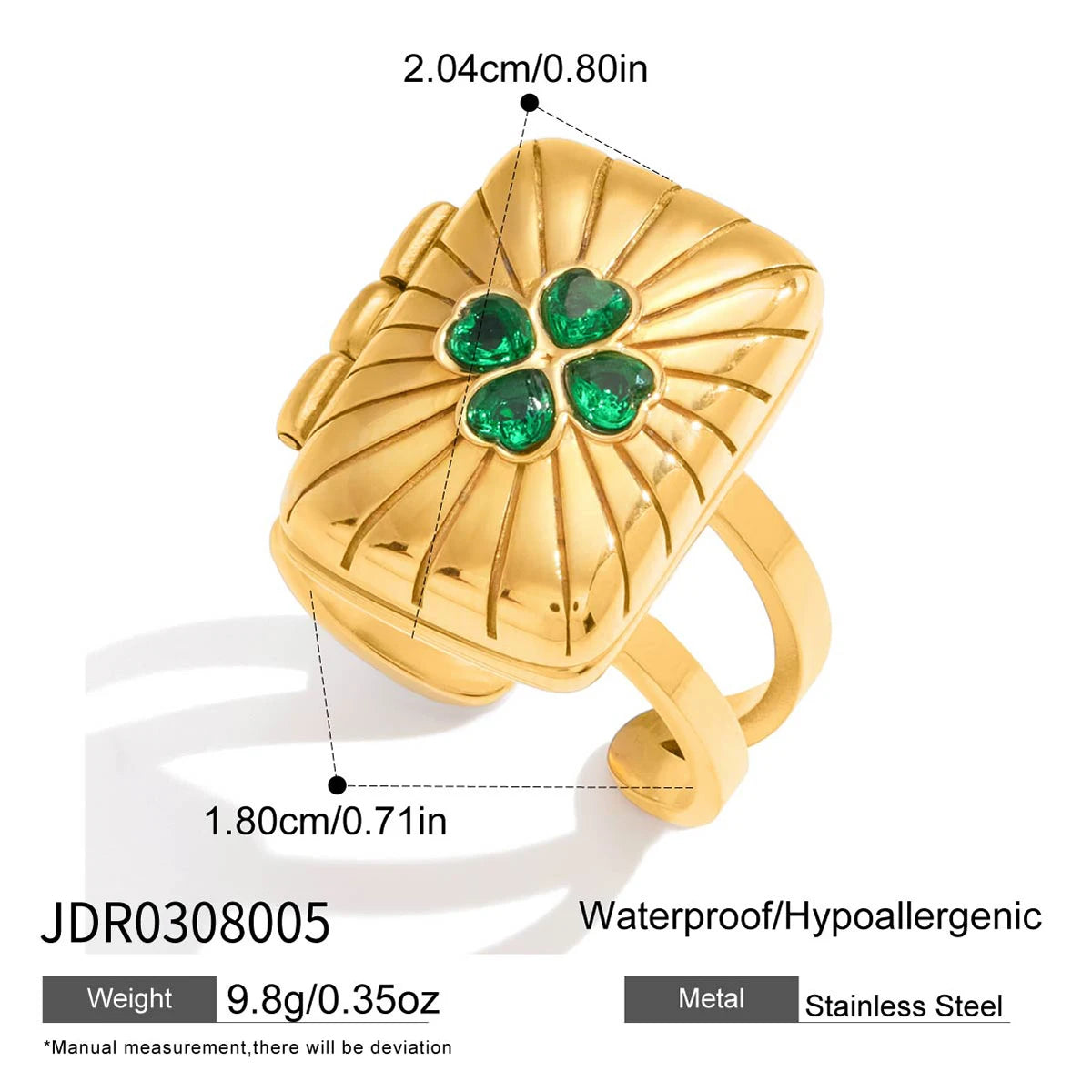 Tarot Card Open Ring — Stainless Steel · PS348