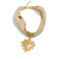 Heart chain necklace in gold-plated stainless steel.