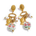 Flower Earrings — Gold-Plated Stainless Steel · PS1661