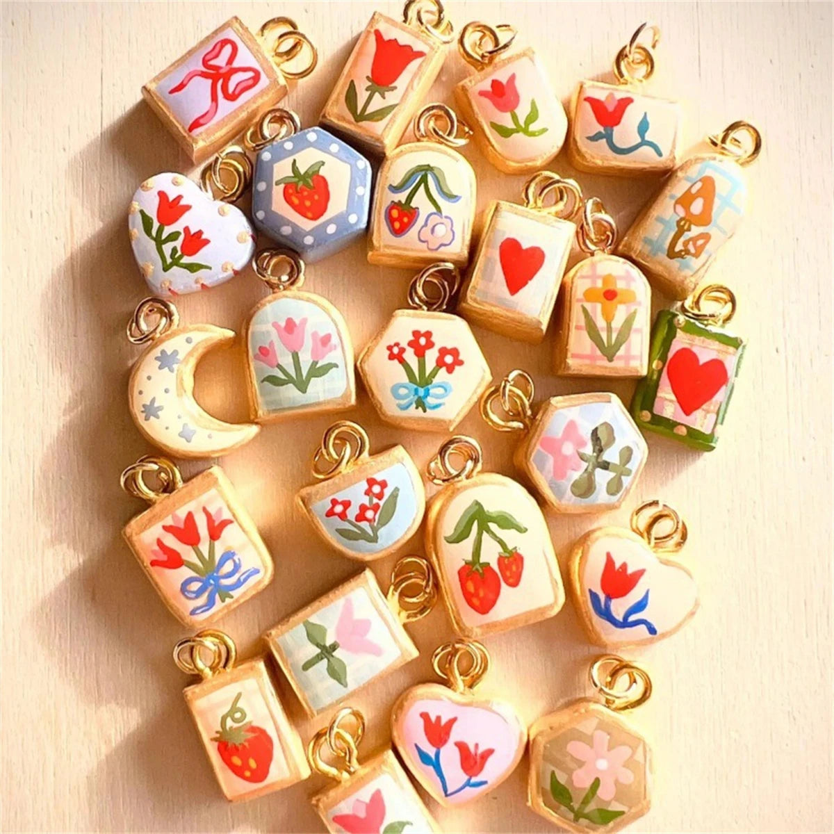 【DIY Pendant】Copper Floral Charm Pendant - PC006