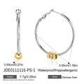 Two-Tone Hoop Earrings — Stainless Steel · PS124