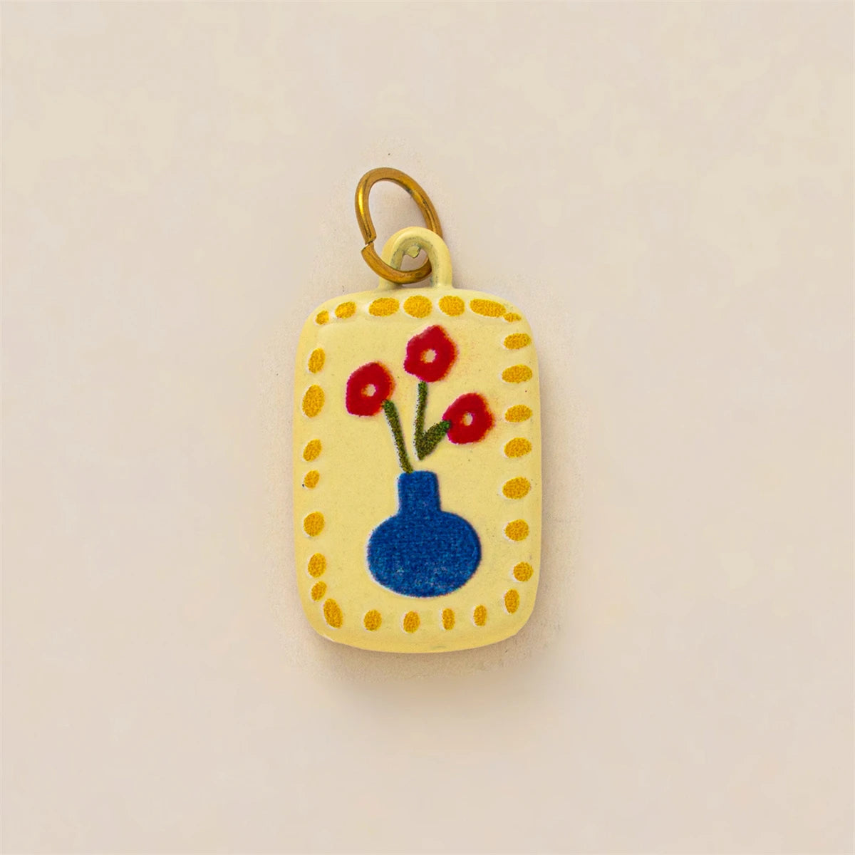 【DIY Pendant】Gold Plated Stainless Steel Oval Charm Pendant - PS012