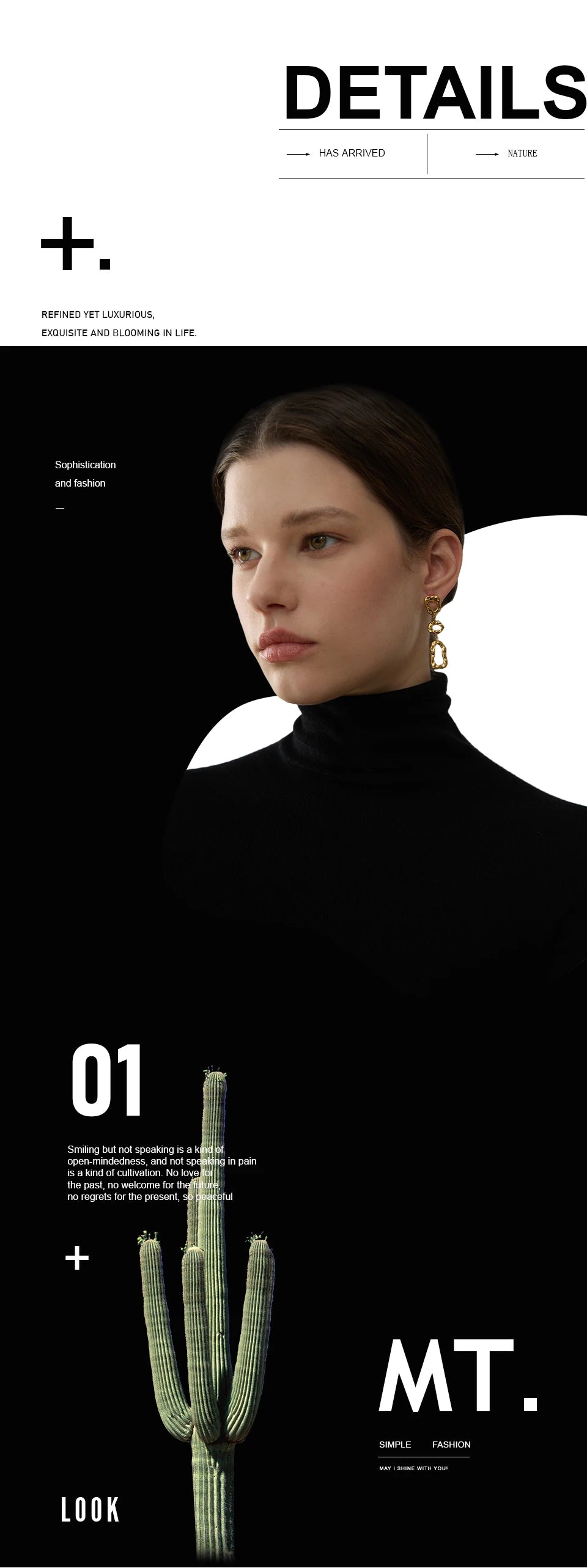 Geometric earrings in gold-plated 316L stainless steel.
