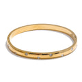 Cubic Zirconia Geometric Bracelet — Gold-Plated Stainless Steel with Cubic Zirconia · PS2150