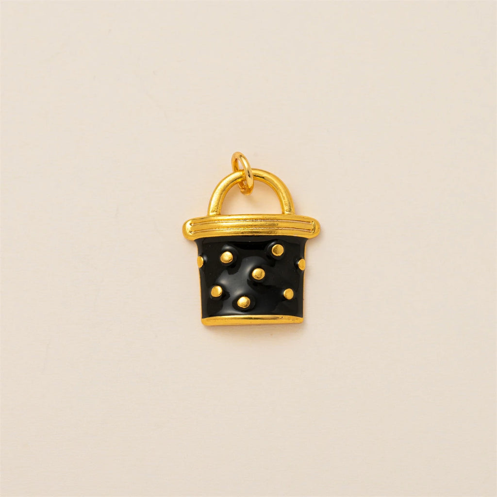 【DIY Pendant】Copper Diamond Accented Charm Pendant - PC003