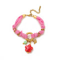 Ins style fresh and sweet bracelet, star flower bracelet, women's woven colorful rope, simple accessory