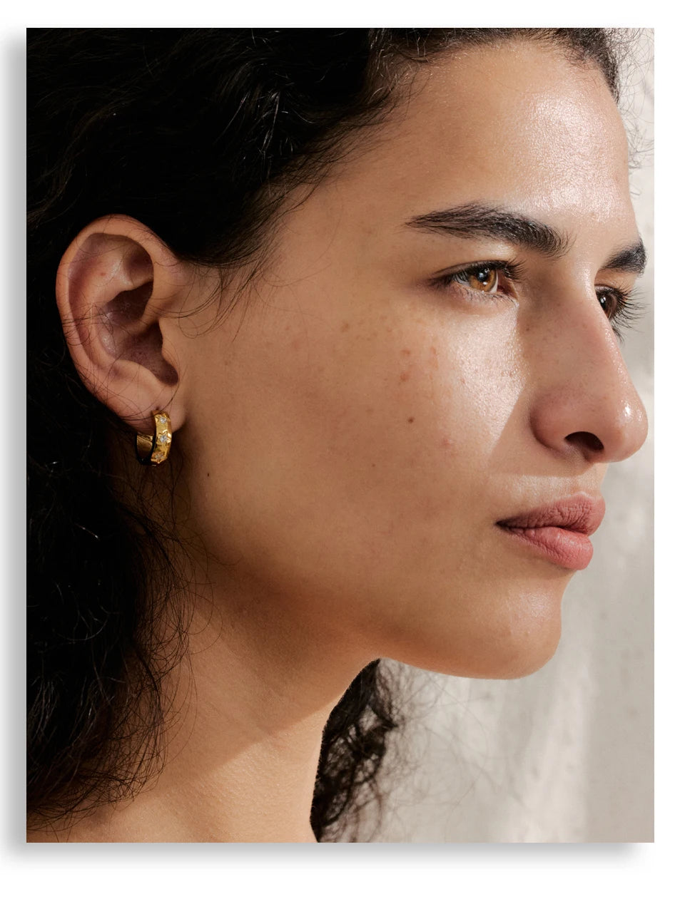 Cubic Zirconia Star Geometric Earrings — Gold-Plated Stainless Steel with Cubic Zirconia · PS1985
