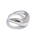 Minimalist geometric ring in 18K gold-plated stainless steel.