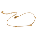 Heart Chain Anklet — Gold-Plated Stainless Steel · PS1660