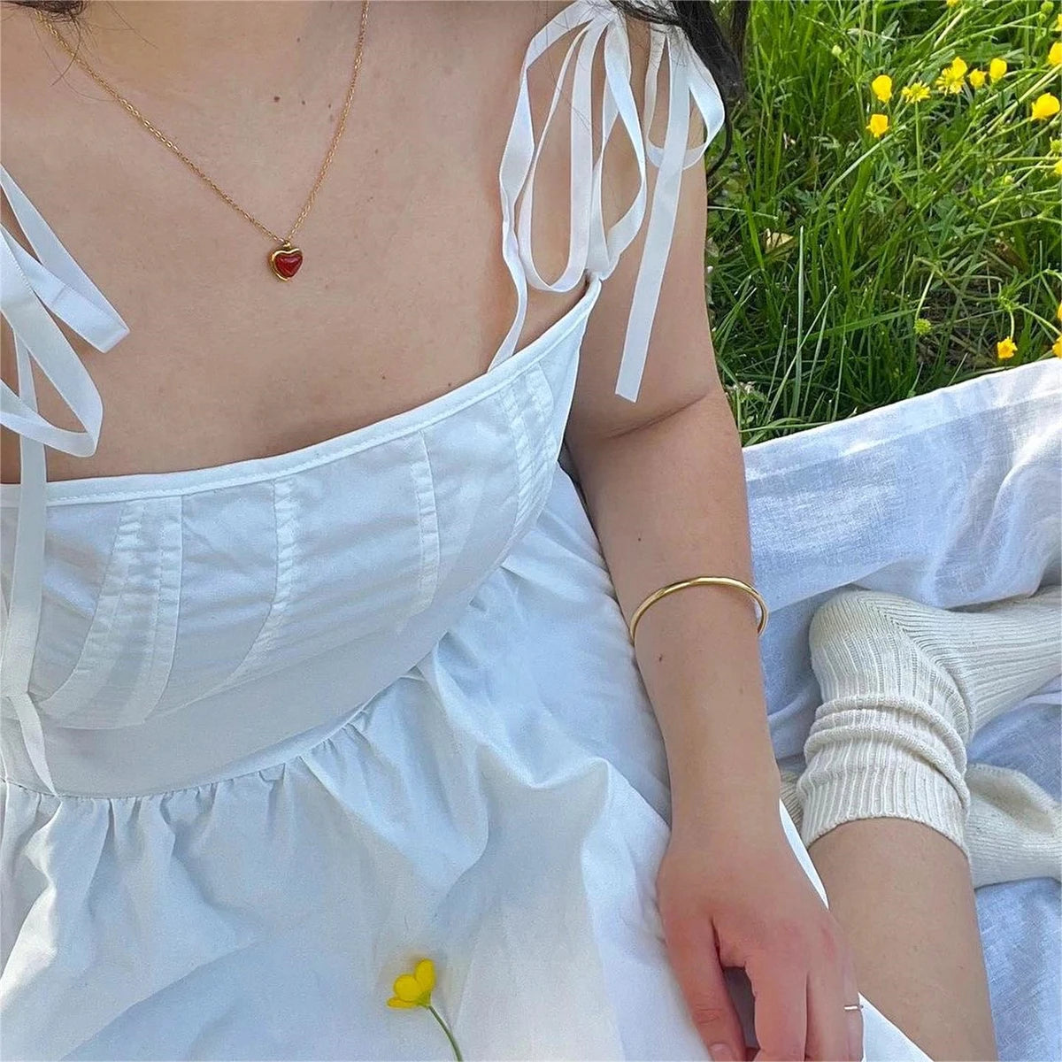 Crystal Heart Pendant Necklace For Women Stainless Steel Gold Color Small Gorgeous Choker Necklace Jewelry