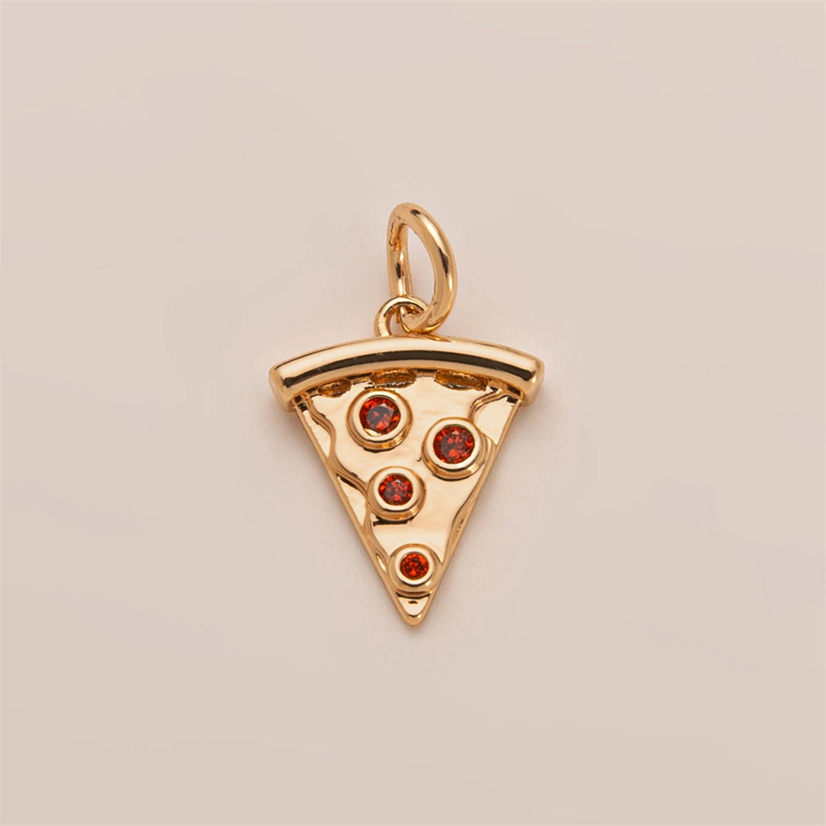 【DIY Pendant】Gold Plated Copper Zircon Inlaid Charm Pendant - PC005