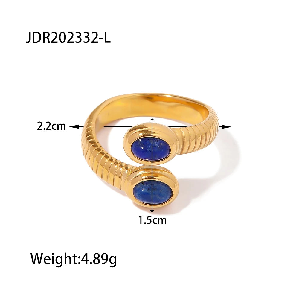 Snake Open Ring — Stainless Steel · PS345