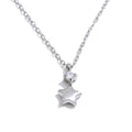 Cubic zirconia star necklace in gold-plated stainless steel with cubic zirconia.