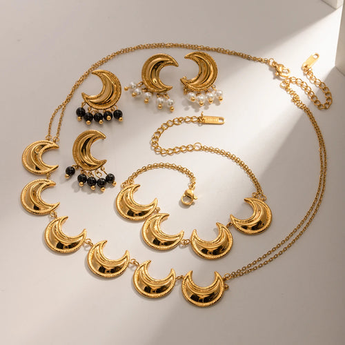 Crescent Moon Jewelry — Stainless Steel