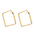 Geometric earrings in gold-plated stainless steel.
