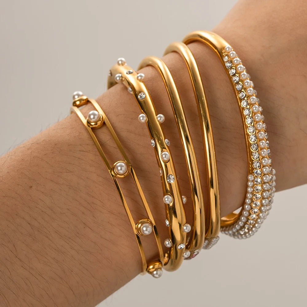 Wide Cuff Open Bracelet — Stainless Steel · PS380