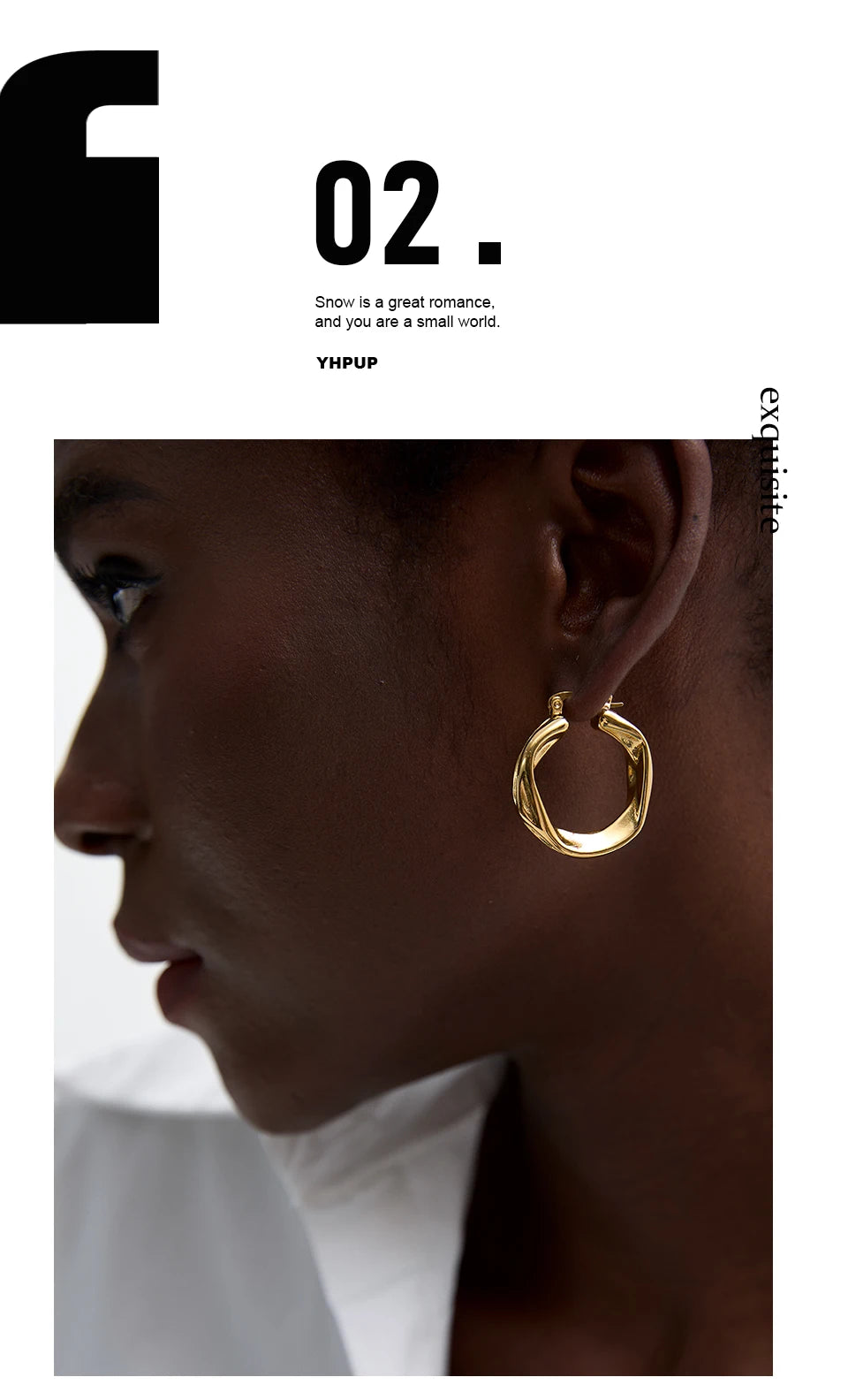 Geometric earrings in gold-plated 316L stainless steel.