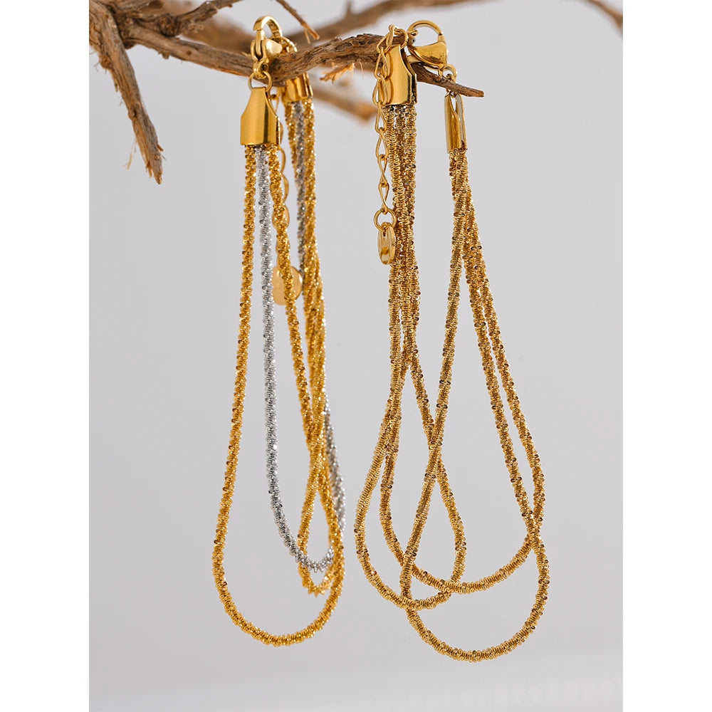 Chain Layered Bracelet — Gold-Plated Stainless Steel · PS1103