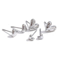 Cubic Zirconia Heart Earrings — Gold-Plated Stainless Steel with Cubic Zirconia · PS1134