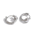Heart earrings in gold-plated stainless steel.