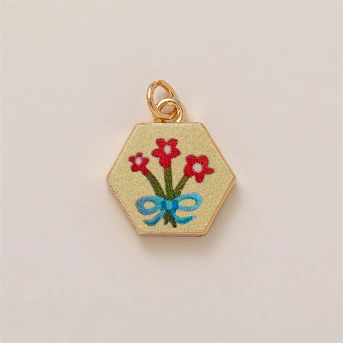 【DIY Pendant】Copper Floral Charm Pendant - PC006