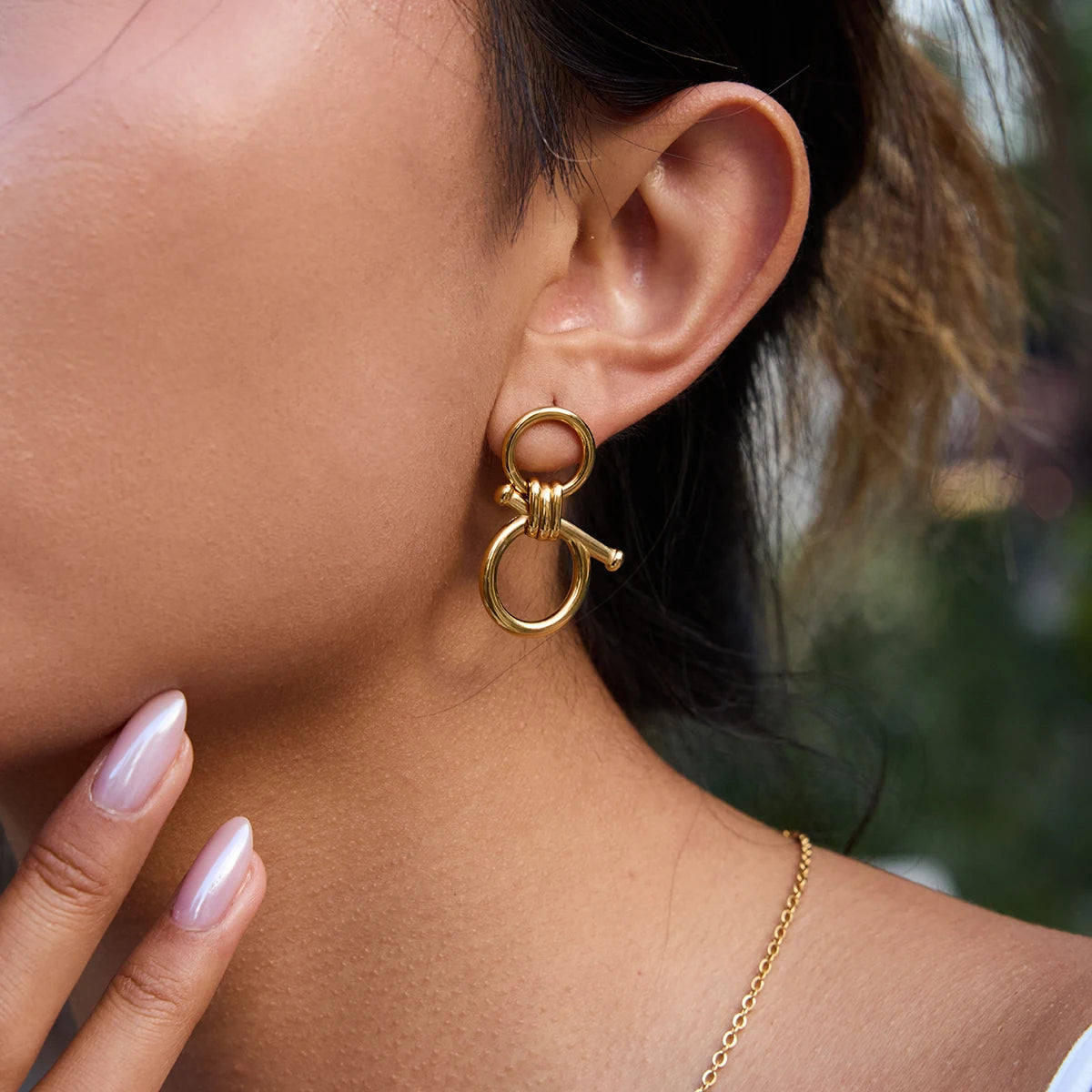 Equestrian Smooth Earrings — Stainless Steel · PS303