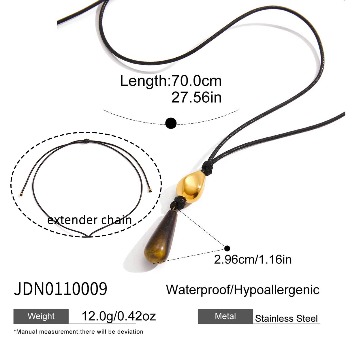 Minimal Pendant Necklace — Stainless Steel · PS178