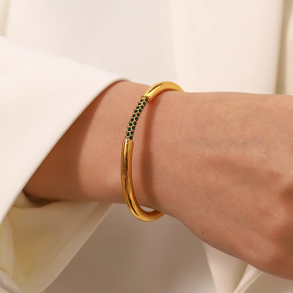 Wide Cuff Open Bracelet — Stainless Steel · PS380