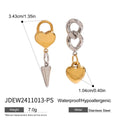 Heart Spike Drop Earrings — Stainless Steel · PS061