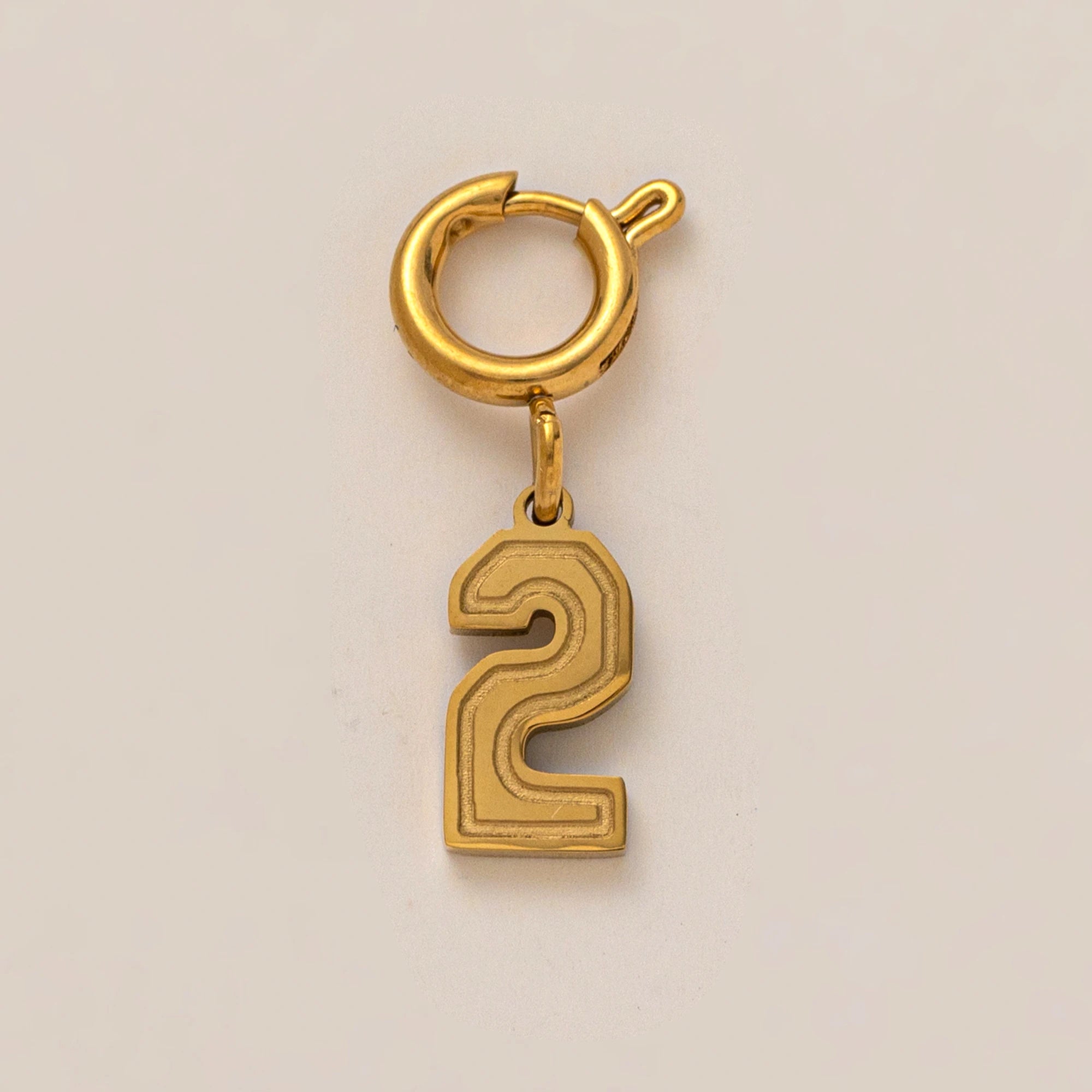 【DIY Pendant】Stainless Steel Number Charm Pendant - PS019